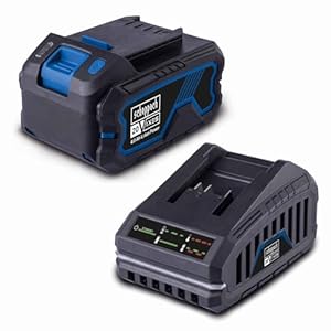 Original Scheppach 20V Starter Kit bestehend aus 4Ah Akku & Ladegerät 2, 4A (65W) | 20V-IXES-Serie | Ladezeit ca. 120 Min. | 3-stufige Ladeanzeige | Staub-& korrosionsgeschützt | Einzelzellenmanagement