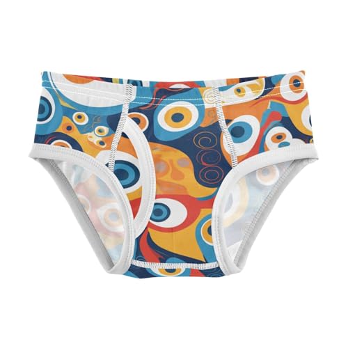 KLL Evil Eye Circle Toddler Boys Cotton Underwear Breathable Children Undies