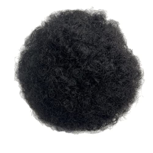 Human Hair Afro Kinky Curly Puff Drawstring Ponytail High Puffs Drawstring Bun 2 Clips In Hairpieces Updo Donut Chignon Short Curly Hair For Black Women (6 Inch) #TOP4