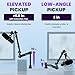 CAHAYA Mic Boom Arm Stand - Low Profile Adjustable Microphone Arm Desk Stand with 3.5