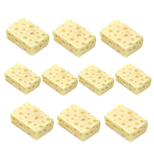 GRASARY 10 Stück Käsebrot Design Miniatur Lebensmittel Modell Spielzeug Puppenhaus Landschaft Dekoration, Perfekte DIY Puppenhaus Spielzeug Geschenkset B Cover