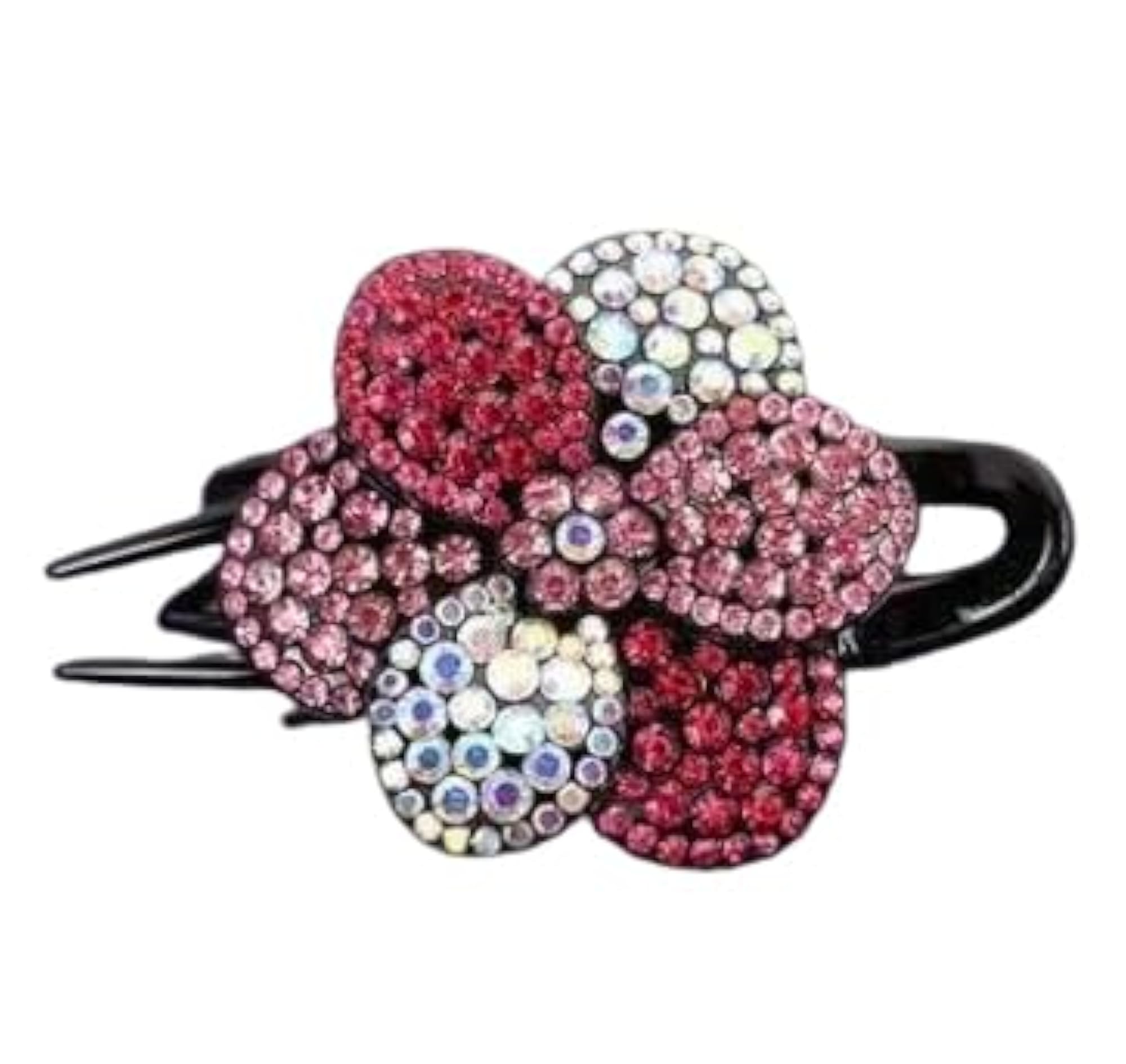 Rhinestones Single Flower Hair Clip, Elegant Accessory
