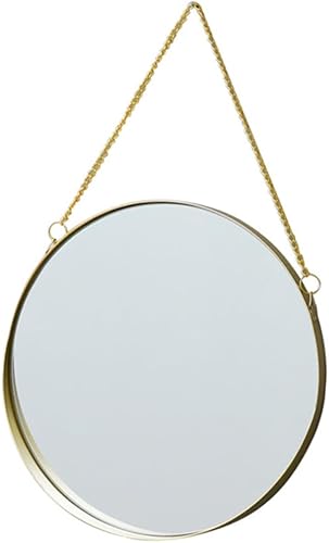 Espejo de vanidad Espejo de pared de adorno Decoración de espejo redondo Decoración Espejo cosmético Espejo nórdico Espejo de pared de metal Espejo