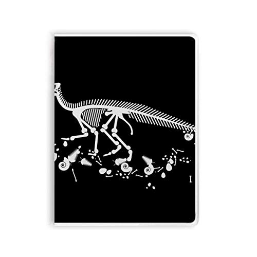 Carnet de notes dinosaures souple noir idéal pour le bureau et les cours de sciences
