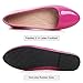 SAILING LU Ballet Flats Hot Pink Shoes for Women Dressy Comfortable Round Toe Slip On Patent Leather Ladies Flat Work Dress Shoes Rose Size 8