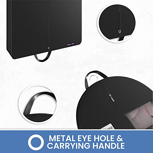 Black Garment Bag For Travel And Storage With Zipper And Eye-Hole, Carry Handles For Suits Tuxedos Dresses Coats 26 Inch X 65 Inch X 5 Inch #TOP7