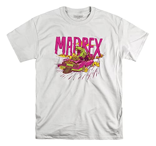 T-shirt Mad Rex parodie T-Rex humoristique blanc taille L homme