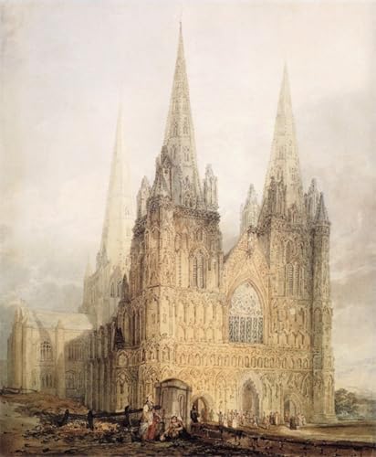 Toile modern peinture cathédrale de Lichfield par Girtin | Poster grand format 60x90