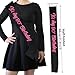 FSJJLLU ‘It's My 90th Birthday' Sash Black with Foil Pink Letters-Queen of the Party - One Size Fits All - Perfect for 90th Birthday