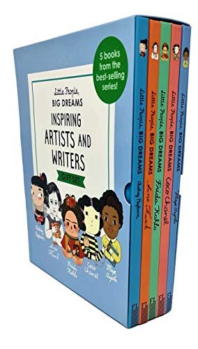 Image of Little People, Big Dreams Inspiring Artists and Writers Gift 5 Books Box Collection Set (Maya Angelou, Anne Frank, Frida Kahlo, Coco Chanel, Audrey Hepburn)