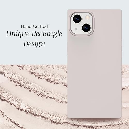 Image of COCOMII Rectangle for iPhone 14 Plus /15 Plus Case, Matte Ivory Silicone