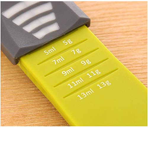 SweetHome 2 PCS Adjustable Measuring Spoon Double End Adjustable Scale Eight Stalls Measuring Spoon Measuring Dry and Semi-Liquid Ingredients Metering Spoon for Baking,Cooking,Sugar,Salt,Coffee,Powder