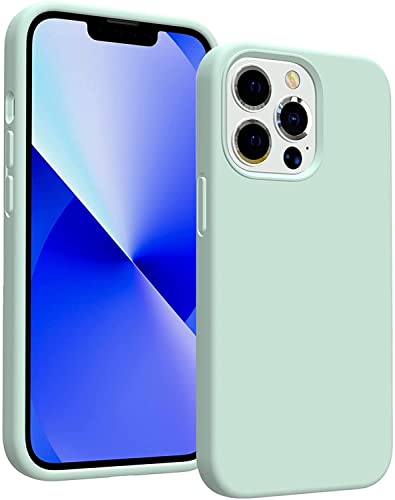 Image of MIDOS Back Cover Compatible with iPhone 14 Pro Max Case Liquid Silicone Full Protection Shock Proof Back Cover for iPhone 14 Pro Max (2022) 6.7 inch (Mint)