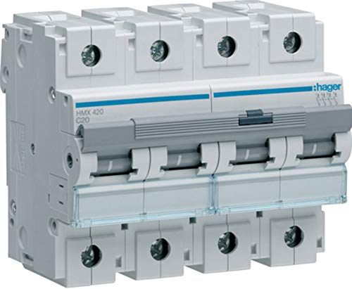 Int.aut.serie HMX 4P 20A protege motores trifásicos contra cortocircuitos destructivos de 50kA