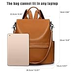 S-ZONE Women Genuine Leather Backpack Purse Anti-theft Travel Rucksack Convertible Shoulder Bag Medium - Image 4