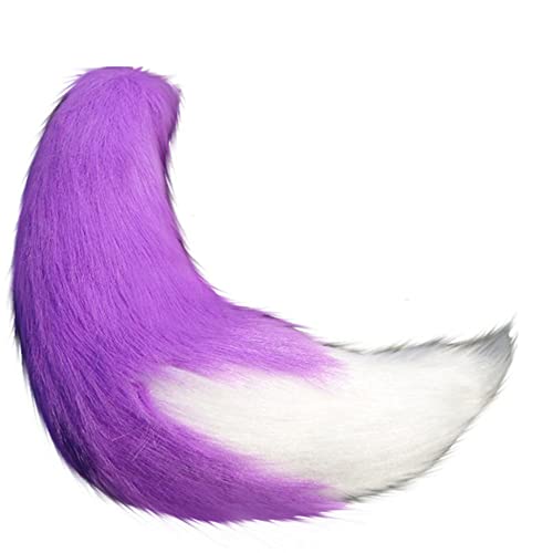 Shopular Anime Spice And Wolf Holo Kamisama Kiss Fox/Cat Plush Tail Ears Prop Cosplay (Purple), 25" #TOP4
