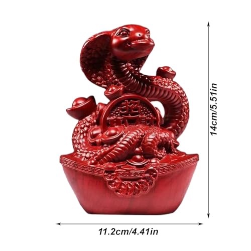 Figurines de serpent de table sculptées sur bois pour maison et bureau - 6