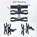 Butterfly Clip Mount with Dual Ball Heads - CNC Aluminum Alloy Spring-Loaded Open Clamp for Insta360/Gopr0 Cameras, LED Lights, Microphones (Ball Joint Compatibility, Underwater Photography) 63151A
