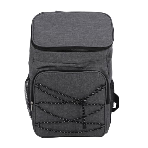 Cooler Backpack Insulated Leakproof Large Capacity Adjustable Shoulder Strap for Camping Picnic Oxford Cloth Grey