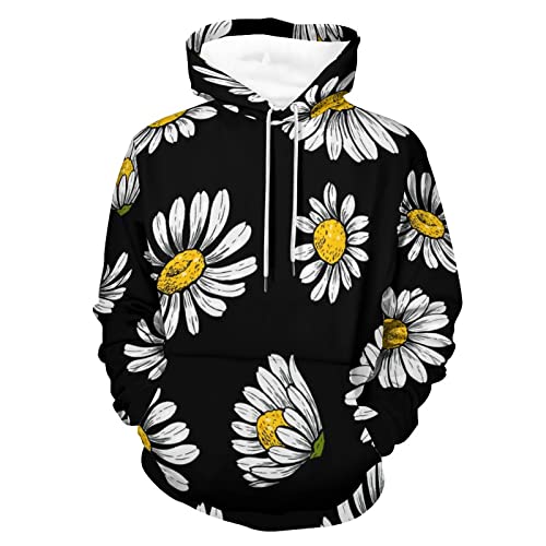 Hoody Sweatshirt Pull pour Homme Femme UMENG avec motif fleur S