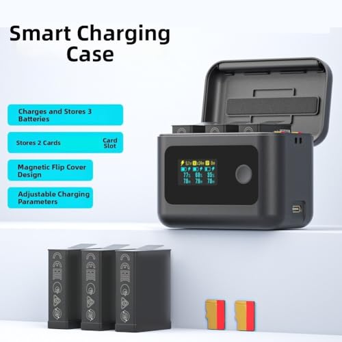 Funda de carga rápida con pantalla LED digital para baterías de Hero 13 6