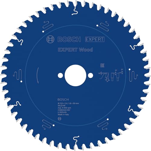 Bosch Accessories 2608644057 Lame de scie circulaire expert for wood 210 x 30 x 2,4 mm 56, Bleu