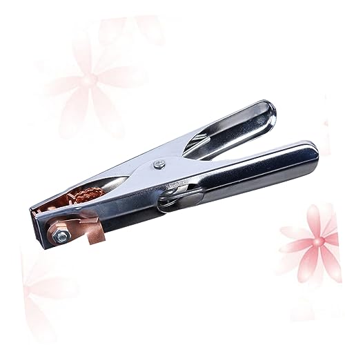 Uonlytech Pinza para Soldadura con Diseño Cromado Resistente para Electricistas Soporte de Electrodo y Clip de Cable Duradera y Fácil de Usar