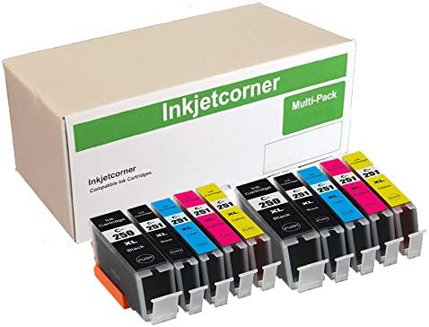 Miniatura 1 de Inkjetcorner Cartuchos de tinta compatibles de repuesto para PGI-250 CLI-251 PGI 250 CLI 251 XL para uso con MG6420 MG5520 MG5522 MX722 MG5420 MX922