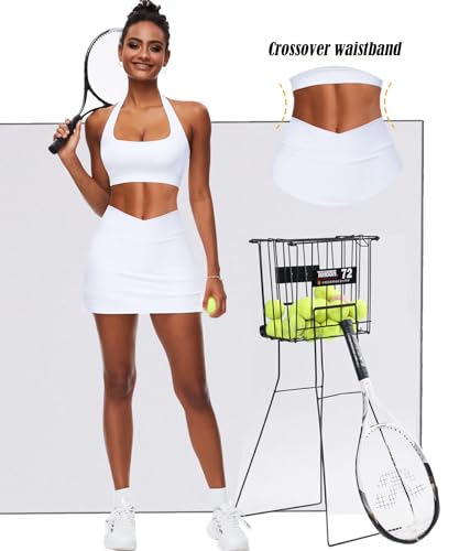 Navneet Women High Waisted Bodycon Golf Tennis Mini Skirt with Shorts Pickleball Workout Athletic Mini Skorts2