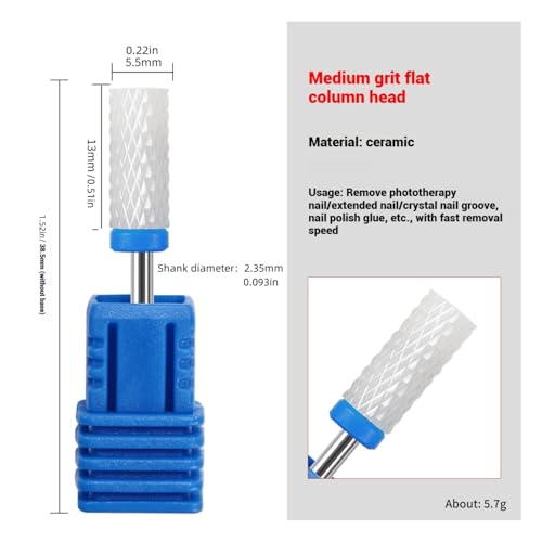 Set de 4 Puntas de Cerámica para Taladro de Uñas miniatura 4