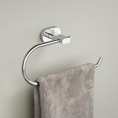 Image of LAPO 304 Stainless Steel Combo Bathroom Accessories Set (24 inch Towel Rod,Single Soap Dish,Napkin Ring,Tumbler Holder, Towel Robe Hook) Bathroom Accessories- (Kik- 5 Piece Combo Set,Chrome Finish)