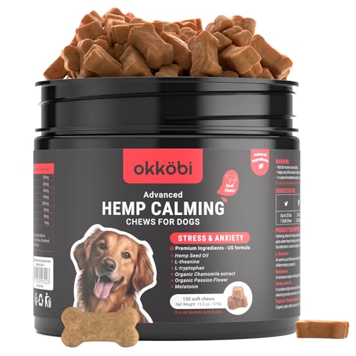 Hemp Calming Chews for Dogs, 150 pcs, Beef Flavoured