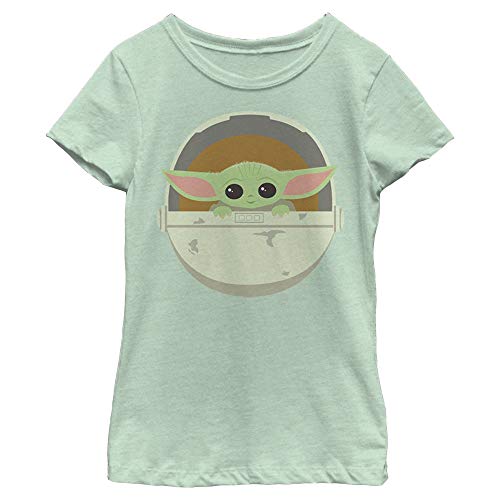 Image of The Mandalorian Girl's Star Wars Cute Cartoon Grogu Bassinet T-Shirt