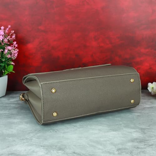 Image of NFI essentials Satchel Bags Ladies Purse Handbag Premium Women Shoulder Travel Bag for Work Gifts for Wife /Mother /Sister Stylish Office College Party Bag