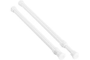 KXLIFE Small Spring Tension Curtain Rod 12-20 Inch
