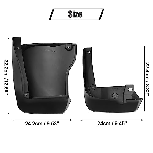 Image of ACROPIX Front and Rear Mud Flaps Splash Guards Fit for Honda Accord - Pack of 4 Black