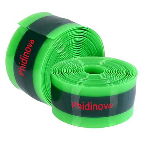 Cinta Protectora Antipinchazos para Neumáticos de Bicicleta, 34 mm, Verde y Negro (Green + Black, 34x1.0x2300)