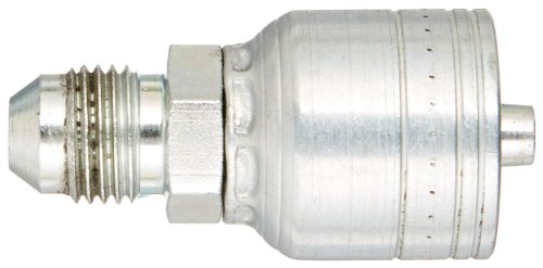 Image of Aeroquip 1AA5MJ4 Carbon Steel Global TTC (Thru the Cover) Crimp Hose Fitting Male SAE, Straight, 1 /4 inch Hose ID, 1 /2 inch - 20 Thread