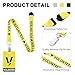 Colarr 25 Pack Volunteer Lanyard with PVC Plastic Card Pass Volunteer Identification ID Badges Bulk Breakaway Lanyard for Activity, Fundraising, Church, School, Events(Yellow)