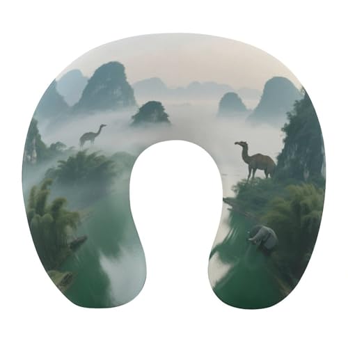 PNHDGBO Memory Foam Travel Neck Pillow