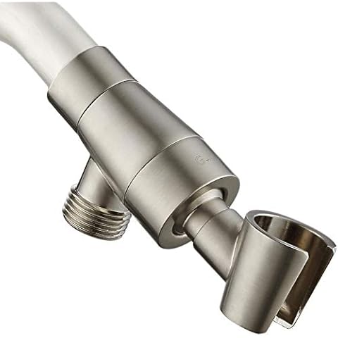 Metal Shower Head Holder for Hand Held Showerhead, Adjustable Bracket Holder, Shower arm Adapter, Universal Shower Arm Mount, Brushed Nickel Finish Cover