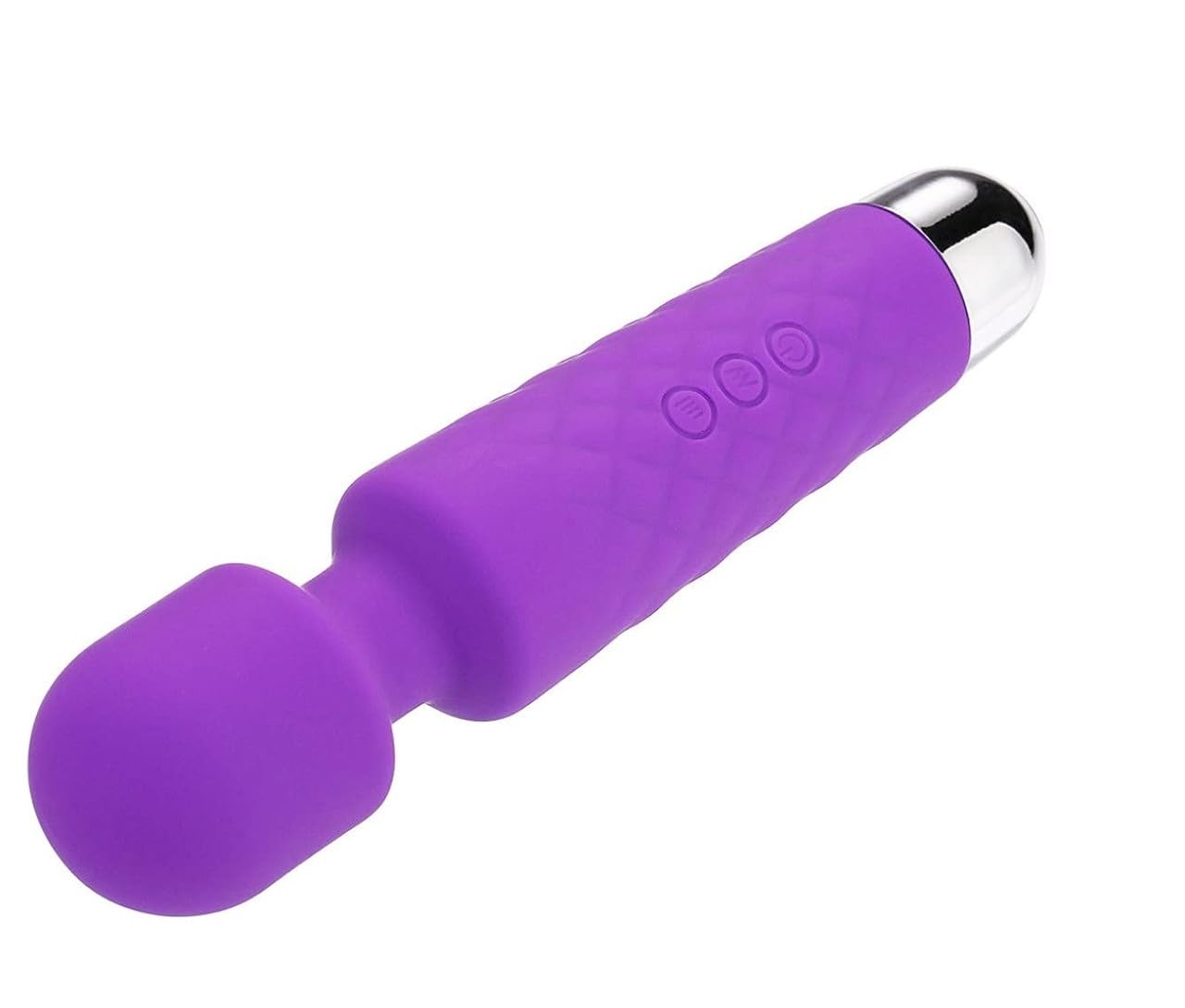 Waterproof Cordless Rechargeable Personal Wand Massager Vibration Machine with 20 Modes & 8 Speeds, Deep Tissue Muscle Pain Relief Portable Handheld Electric Massage Device for Women & Men (Purple)X3