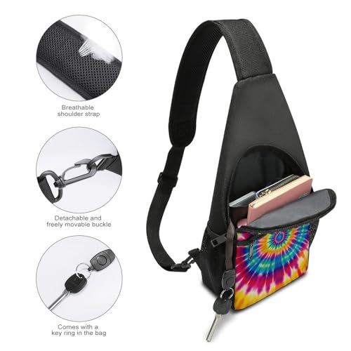Morrales Sling Tie Dye para senderismo y uso casual miniatura 4