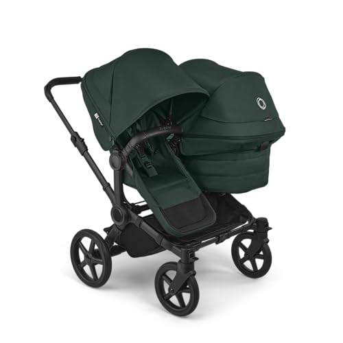 Bugaboo Donkey 6 Double Side-by-Side All Terrain Stroller and Sibling Seat - Fern Green