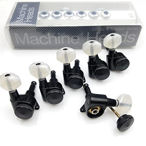 FLFL Chevilles Cordes Guitare 6R Black Guitar Verrouchon Tuners Guitare Électrique Têtes De Machine Tuners Lock Tuning… - Les Beatles, Paul McCartney, John Lennon, RIngo Starr, George Harrison FLFL Chevilles Cordes Guitare 6R Black Guitar Verrouchon Tuners Guitare Électrique Têtes De Machine Tuners Lock Tuning…
