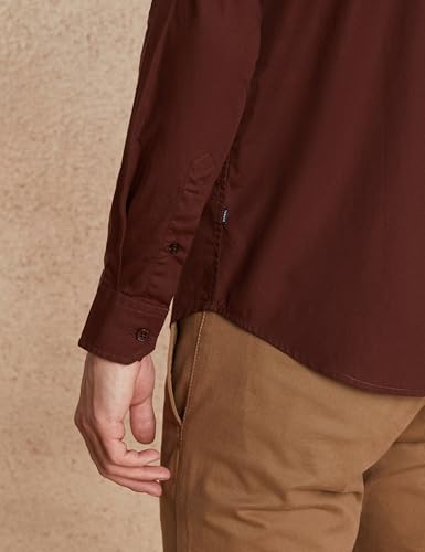 Image of Amazon Brand - Symbol Men's Solid Slim Fit Cotton Casual Shirt | Plain | Full Sleeve | Summer (Available in Plus Sizes)