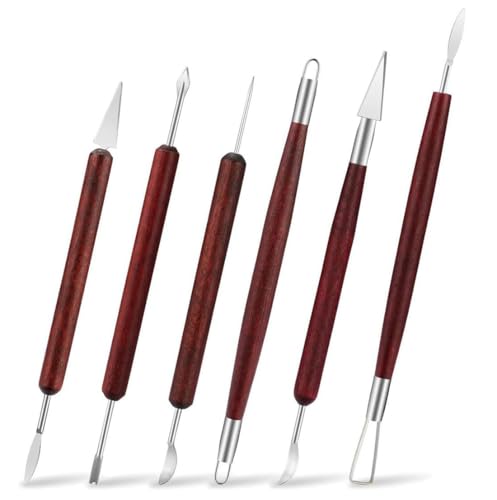 MaoNativey 6 Unids Set de Escultura de Arcilla Herramientas de Cerámica de Talla de Cera Herramientas de Modelado de Arcilla de Polímero para Modelado Y Tallado de Arcilla