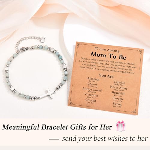Image of Religious Cross Bracelet for Women Girls, Christian Gifts for Daughter Granddaughter Sister in Christ Friend Niece on Birthday Christmas Easter Valentines Day Graduation