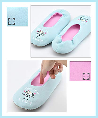 Image of Panda Bros Women's Ballerina House Slippers,Anti-Skid Comfy Warm Ballet Style Slippers