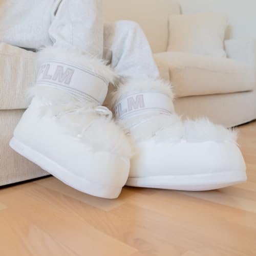 Flamingueo Sneaker Hausschuhe - Lustige Plüsch Pantoffeln für Damen und Herren, Eine Größe